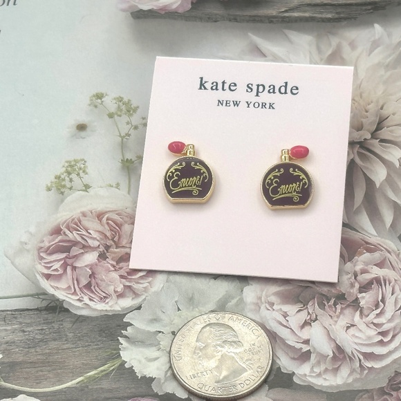 Kate Spade New York On Pointe Encore Perfume Bottle Stud Earrings - Picture 1 of 3